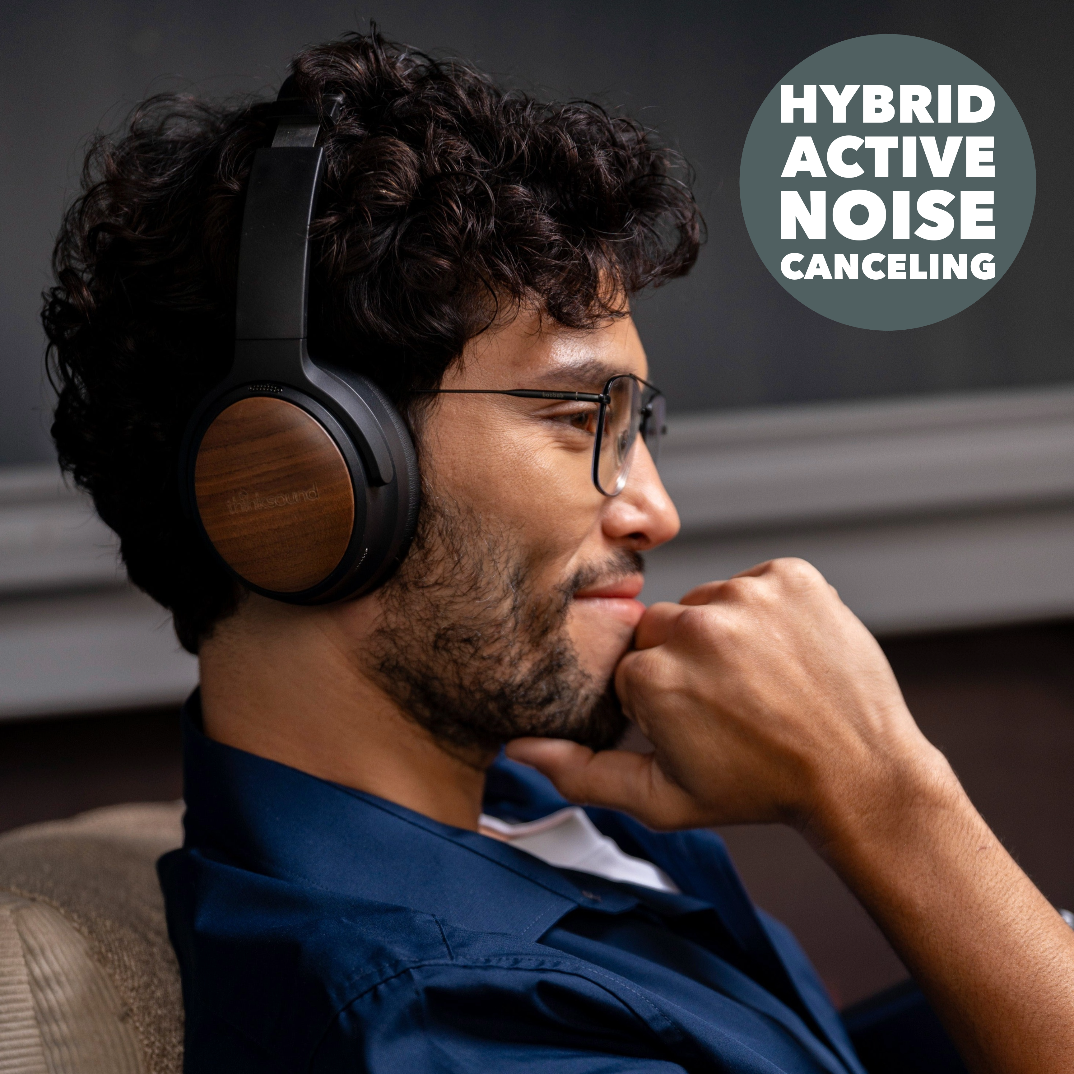 ov202w Wireless Headphones 100+ Hour Battery, Real Wood Design